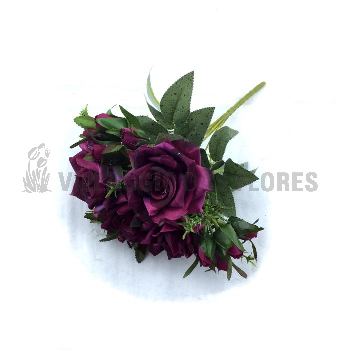 CN0030-85 BUQUE DE ROSA DIAMANTE C/ BOTOES COR MARSALA - Villaggio das  Flores